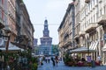 The busy Streets of Milan in Italy.