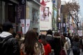 Busy Streets Of Myeongdong Seoul Korea