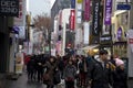 Busy Streets Of Myeongdong Seoul Korea