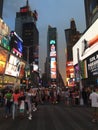 Busy Streets of Time Square, New York City