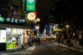 Yongkang street at night
