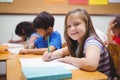 Busy students working on class work Royalty Free Stock Photo