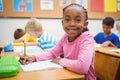 Busy students working on class work Royalty Free Stock Photo