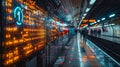 Busy Subway Station Platform With People Walking Royalty Free Stock Photo