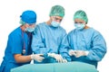 Busy surgeons in operation Royalty Free Stock Photo