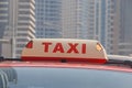 Busy taxi top light Royalty Free Stock Photo