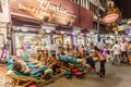 Busy Thai outdoor massage salon