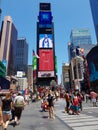 Busy Times Square in New York city