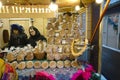 St. Petersburg, Russia, December 16, 2023. A stall with Christmas gingerbread cookies at the fair.