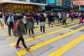 Busy traffic on a city street in Hong Kong Royalty Free Stock Photo