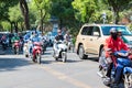 Busy Traffic in Ho Chi Minh City Royalty Free Stock Photo