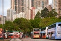 Busy traffic on Hong Kong city roads Royalty Free Stock Photo