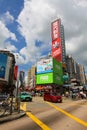 Busy traffic in Hong Kong at day