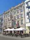 Busy traffic on streets of Polish city of Lodz