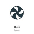 Busy vector icon on white background. Flat vector busy icon symbol sign from modern cursor collection for mobile concept and web