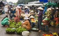 Busy Vietnamese Market Scene