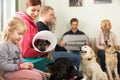 Busy Waiting Room In Veterinary Surgery Royalty Free Stock Photo