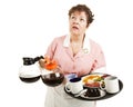 Busy Waitress Royalty Free Stock Photo