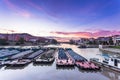 Busy waterway transport in china south