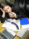 Busy working girl Royalty Free Stock Photo