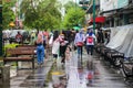 busyness of activity on Malioboro street Royalty Free Stock Photo