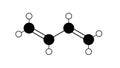 butadiene molecule, structural chemical formula, ball-and-stick model, isolated image 1.3-butadiene Royalty Free Stock Photo