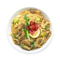 Butadon Stir fried pork and egg on rice Royalty Free Stock Photo