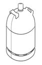 Butane gas cylinder