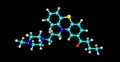 Butaperazine molecular structure isolated on black Royalty Free Stock Photo