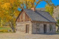 Butch Cassidy`s childhood home. The old structure is preserved in Panguitch, Utah