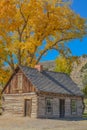 Butch Cassidy`s childhood home. The old structure is preserved in Panguitch, Utah
