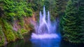 Fountain at Butchart Gardens near Victoria Canada Royalty Free Stock Photo