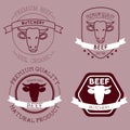 Butcher cow head labels