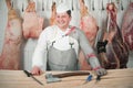 Butcher At His Work Table