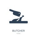 butcher icon in trendy design style. butcher icon isolated on white background. butcher vector icon simple and modern flat symbol Royalty Free Stock Photo