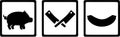 Butcher Icons vector Royalty Free Stock Photo