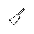 butcher knife, cleaver, hatchet icon. Element of kitchen utensils icon for mobile concept and web apps. Detailed butcher knife,