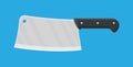 Butcher knife. Kitchen cleaver knife for meat