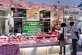 Butcher at The Moor Market in Sheffield UK