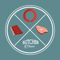 Butcher products Royalty Free Stock Photo