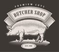 Butcher shop emblem