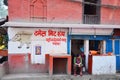 Butcher Shop or fresh pork market at Thamel Maket