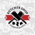 Butcher Shop Label Template Royalty Free Stock Photo