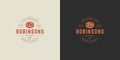 Butcher shop logo vector illustration meat steak silhouette good for farm or restaurant badge