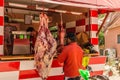 Butcher shop in a remote village in Morocco Royalty Free Stock Photo