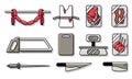 Butcher Vector Set Royalty Free Stock Photo