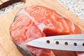 Butchering of salmon