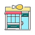 butchers shop color icon vector illustration