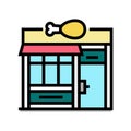 butchers shop color icon vector illustration