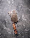 Butchers vintage cleaver for meat Royalty Free Stock Photo